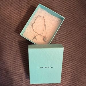 Tiffany & Co. Love Heart Key Tag Bracelet Sterling Silver Small